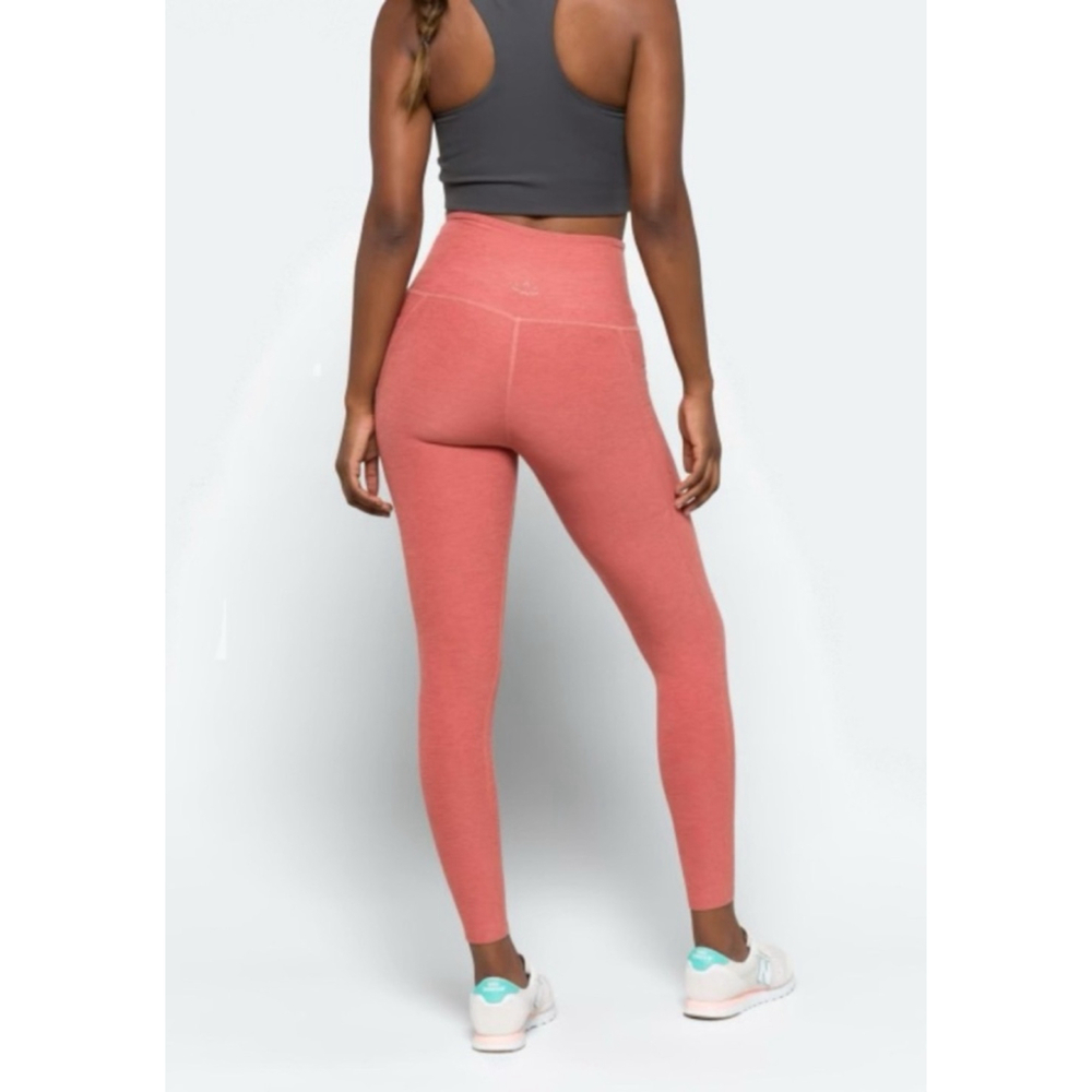 Women's Beyond Yoga Coral  Heathered High Waisted Leggings Size L
